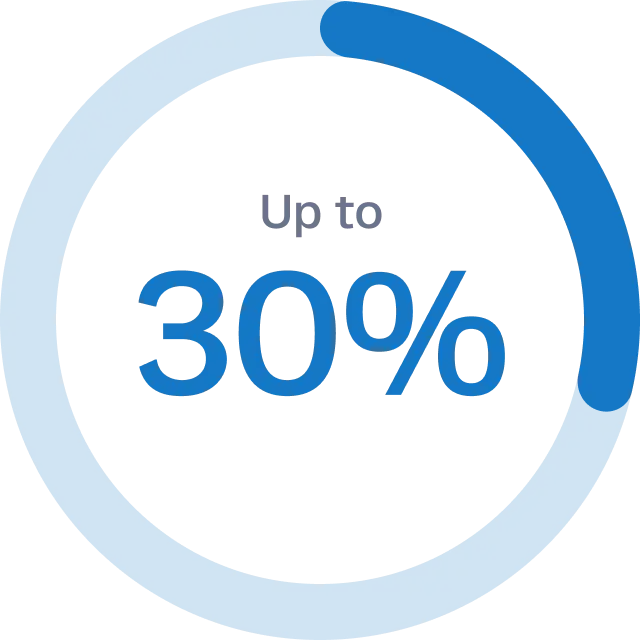 Up to 30%