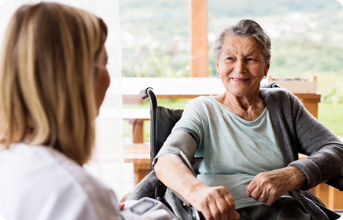 Doctor speaking with patient