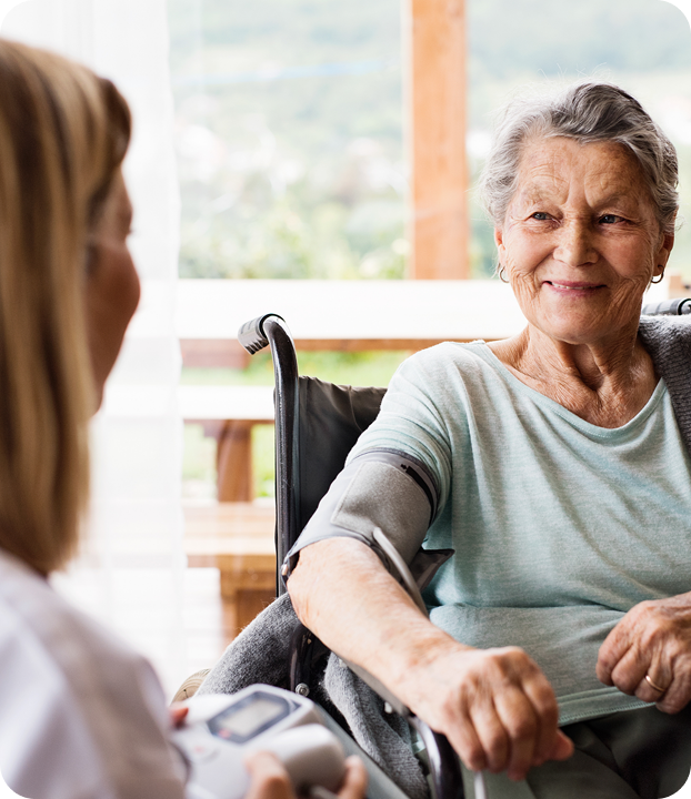 Doctor speaking with patient
